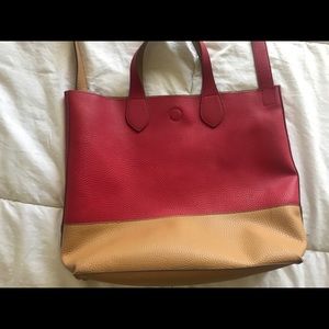 Red & Tan Cross Body Bag